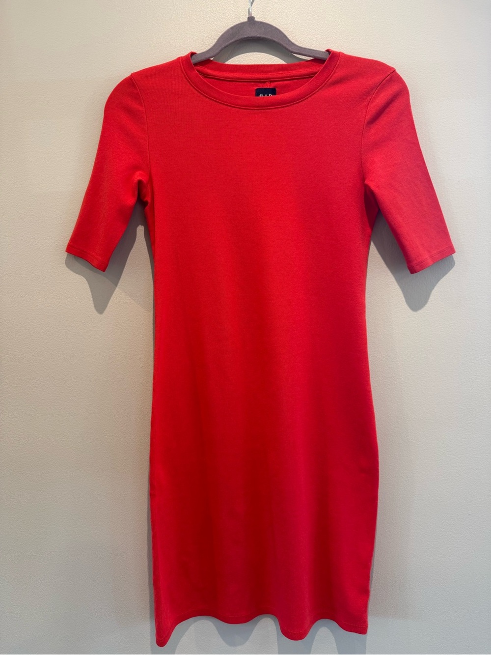 GAP Bright Red Crewneck Tee Dress